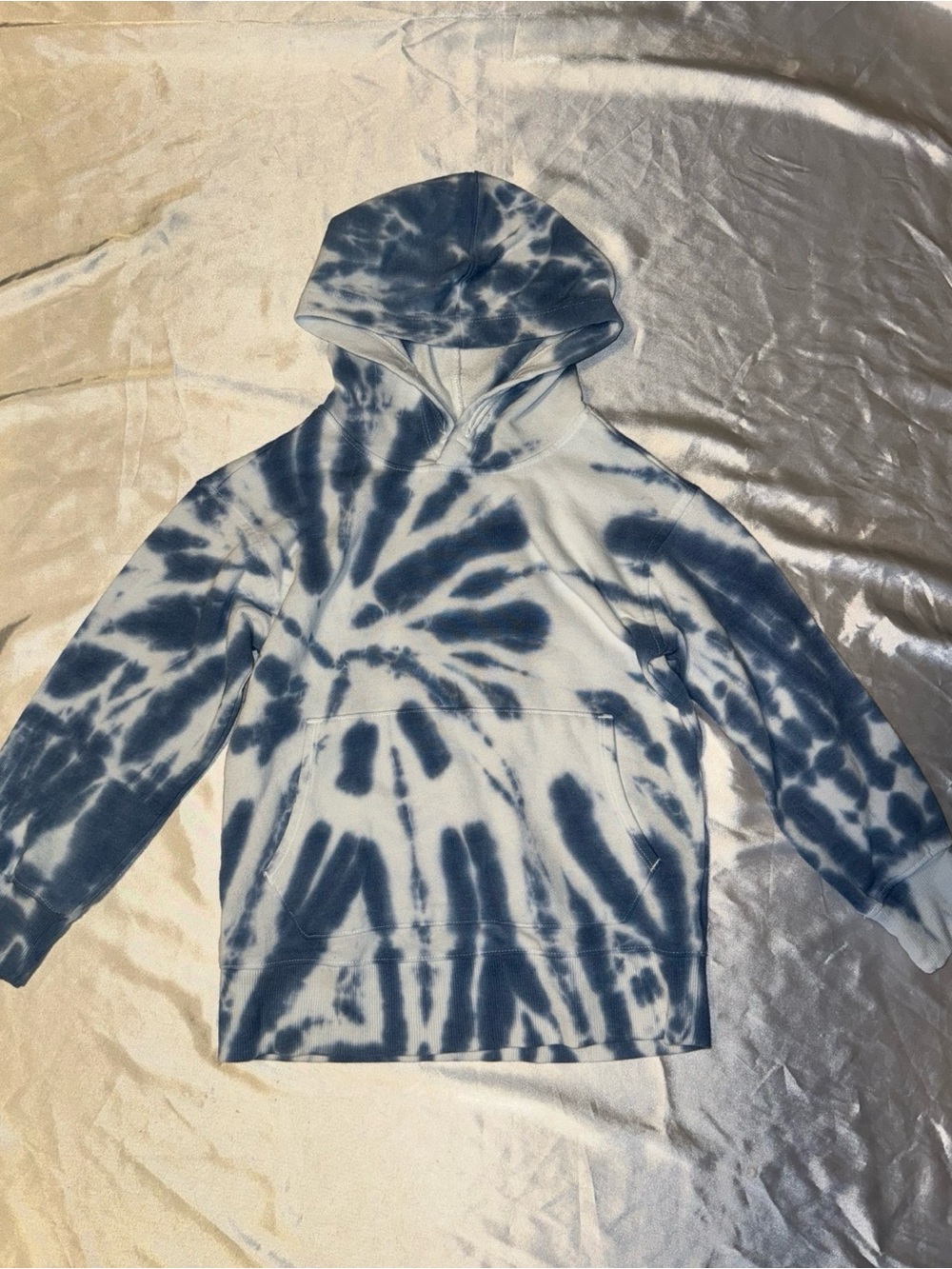 wonder nation Blue and White Tie-Dye Pullover Hoodie